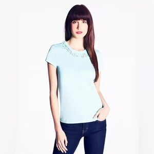 Kate Spade Carina Top In Seaglass Size Medium